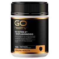 GO Healthy Ester-C + Bioflavonoids 100 VegeCapsules