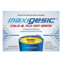 MAXIGESIC Cold & Flu Lemon Hot Drink 10s