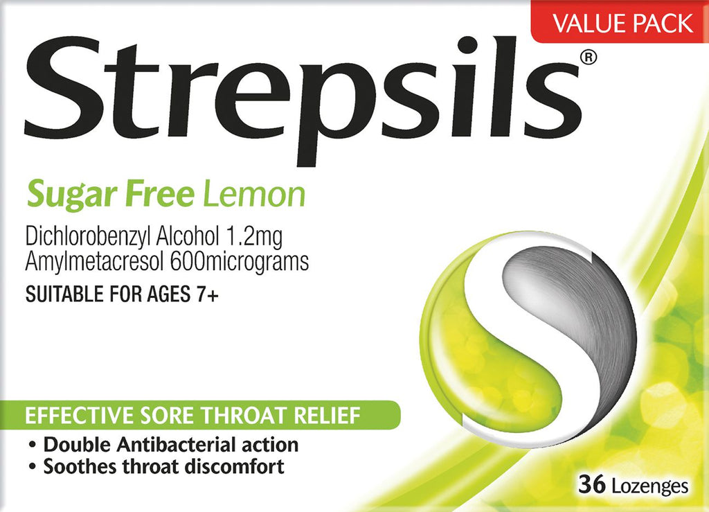 Strepsils Sugar Free Lemon Lozenges 36pk