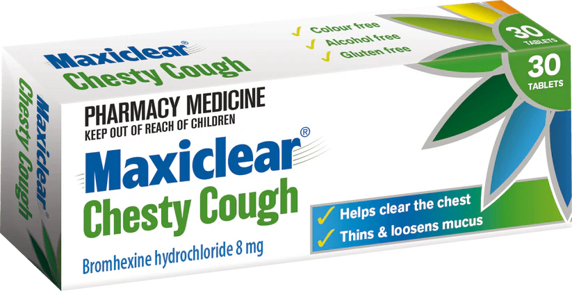 MAXICLEAR Chesty Cough 8mg 30 Tablets