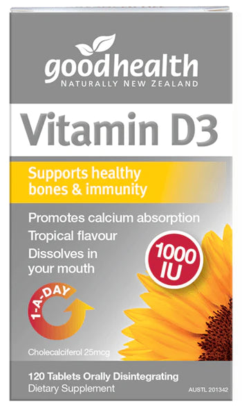 Good Health Vitamin D3 1000IU 120tabs
