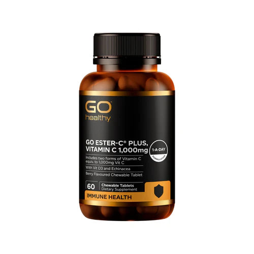 GO Healthy GO Ester-C Plus 1000mg Berry Chewable Tablets 60s