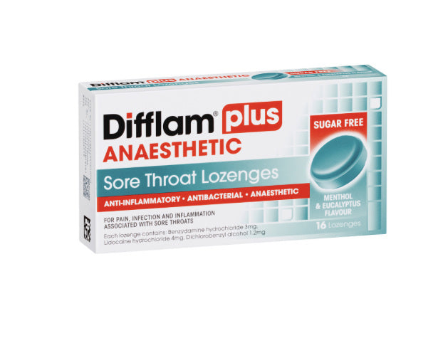 DIFFLAM Lozengers Plus Anaest Euc&Ment 16