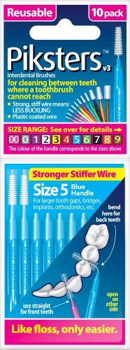 PIKSTERS Inter Dental Brush Blue 1.4mm Taper 10pk