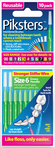 PIKSTERS Inter Dental Green 1.6mm Taper 10pk