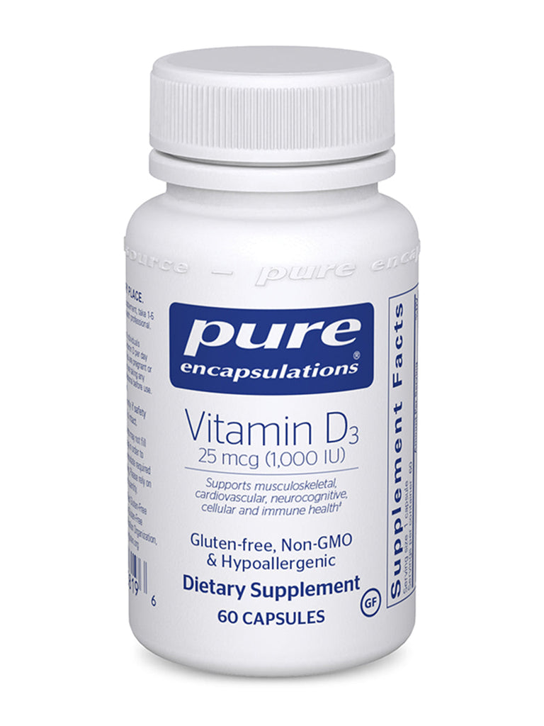 Pure Encapsulations vit D3 1000iu 60caps