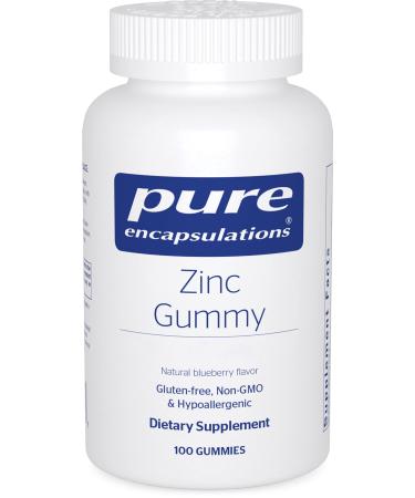 Pure Encapsulations Zinc Gummy, 100 Gummies, Natural Blueberry Flavor