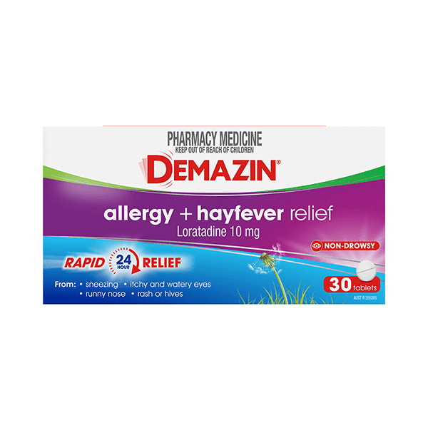 DEMAZIN Allergy + Hayfever Relief Tablets 10pk