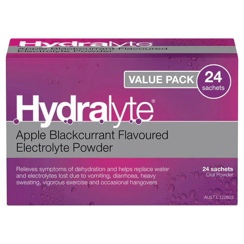 Hydralyte Sachets Apple Blackcurrant 4.9g x 24