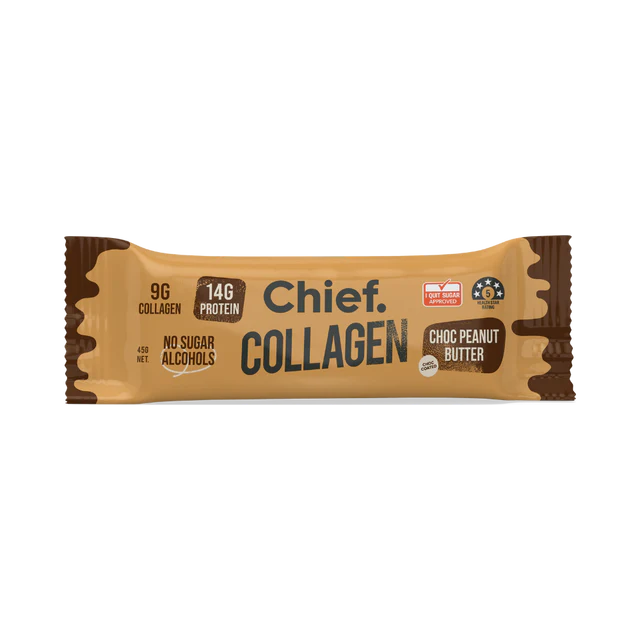 CHIEF Collagen Protein Choc Peanut Butter Bar 45g