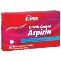 Ethics Aspirin E/Coated 100mg 90s