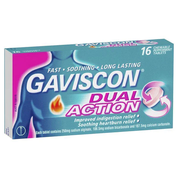 GAVISCON Dual Act M/B Chew Tabs 16s