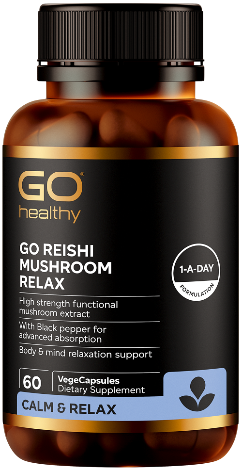 GO Healthy GO Reishi Mushroom Relax Capsules 60