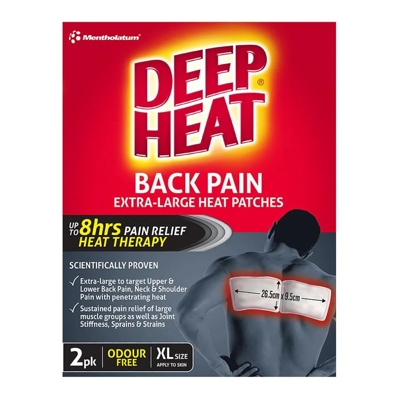 Mentholatum Deep Heat Back Patch 2pk