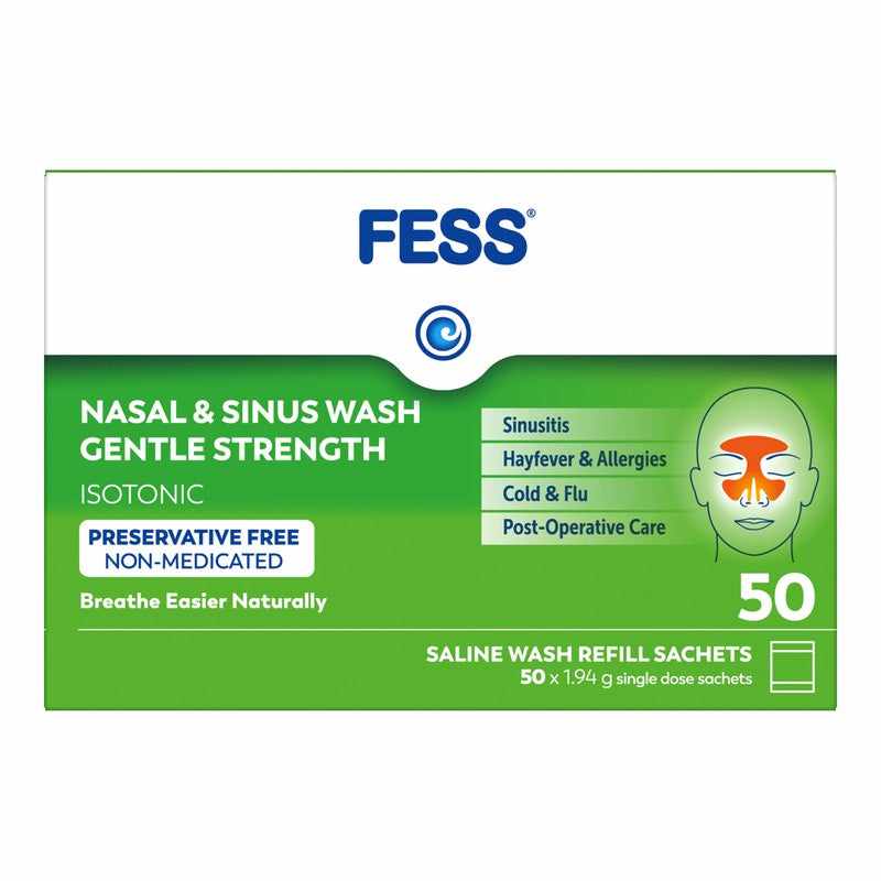 Fess Nasal & Sinus Wash Refill Gentle Strength 50pk