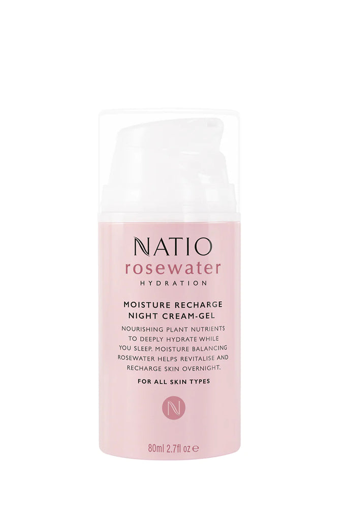 NATIO Rosewater Hydration Moisture Recharge Night Cream-Gel