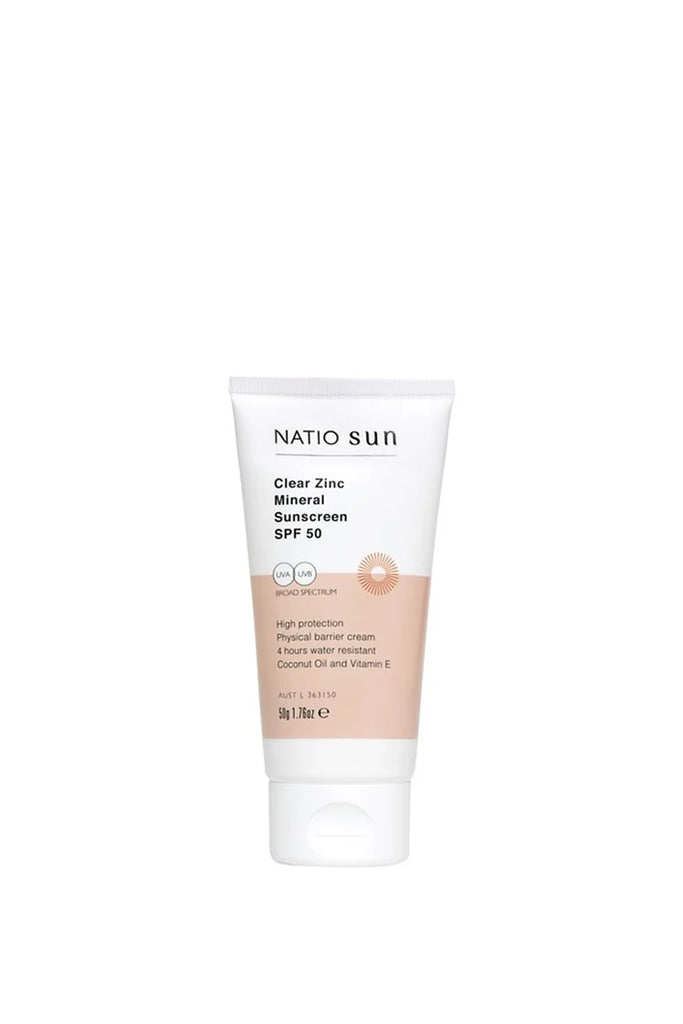 NATIO Clear Zinc Mineral Sunscreen SPF50 50g