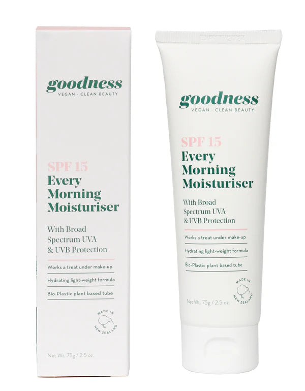 GOODNESS SPF15 EVERY MORNING MOISTURISER, 75G