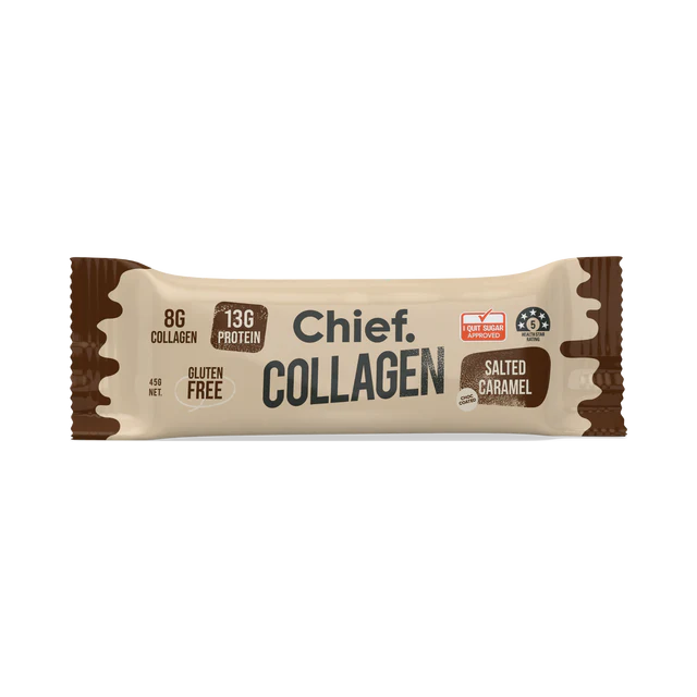 Chief Collagen Protein Choc Salted Caramel Bar 45g