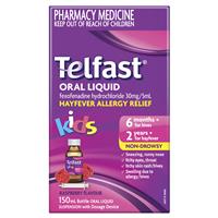 TELFAST Oral Liq Susp Kid/Rasp 150ml