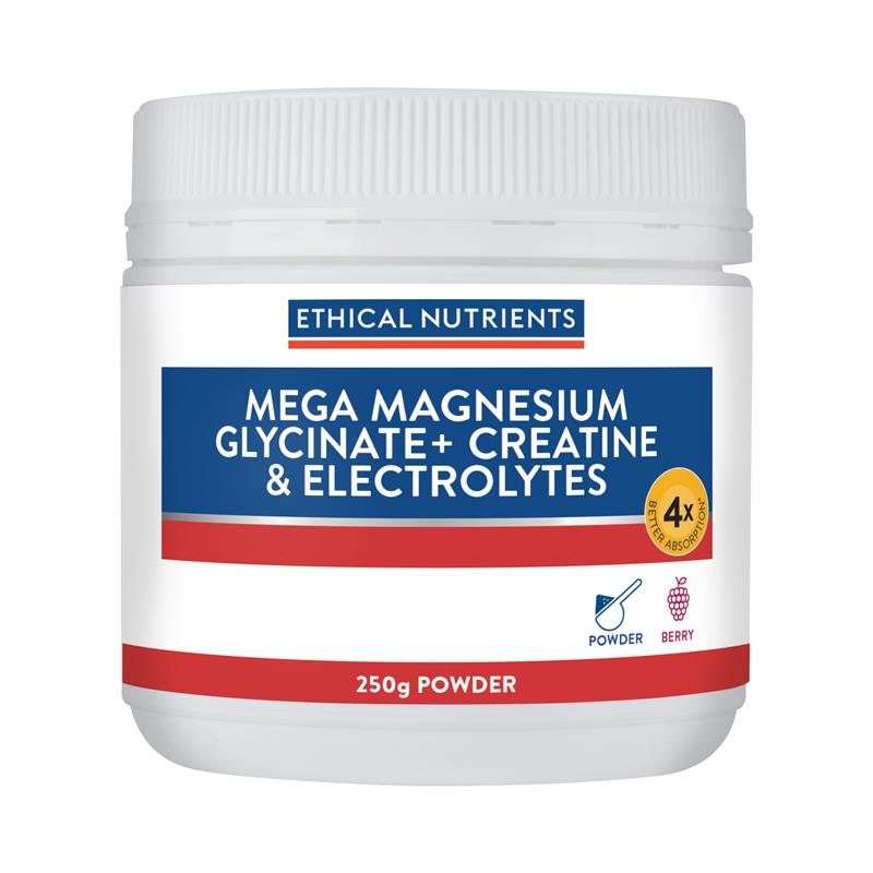 Ethical Nutrient Mega Magnesium Glyciante Creatine & Electrolyte 250g