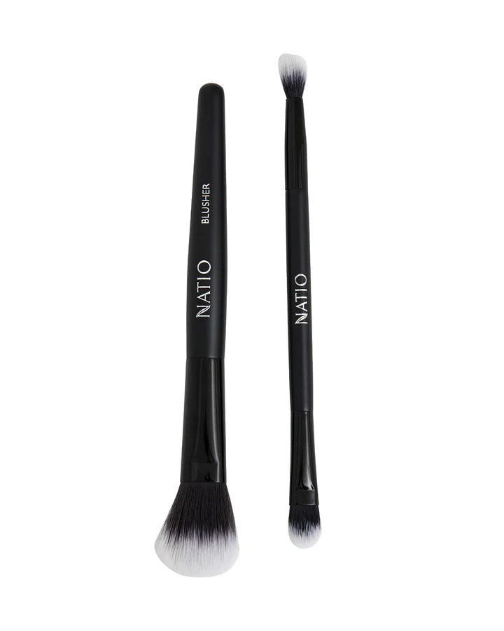 NATIO Eyeshadow & Blusher Brush Duo