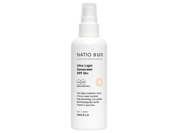 Natio Ultra Light Spray Sunscreen SPF 50+, 200ml