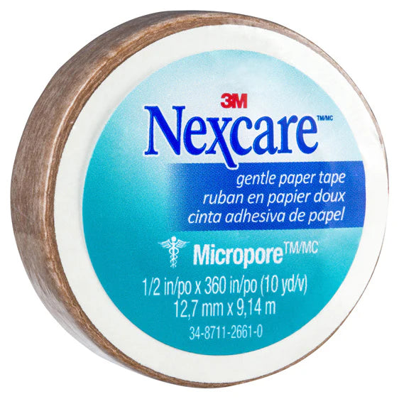 Nexcare Micropore First Aid Tape, Tan, 12.7 mm x 9.14 m