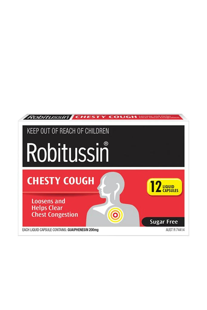 ROBITUSSIN Chesty Cough Liquid Capsules 12s