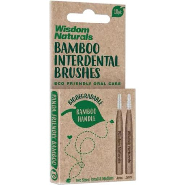 Wisdom Naturals Bamboo Interdental Brushes | 10 Pack