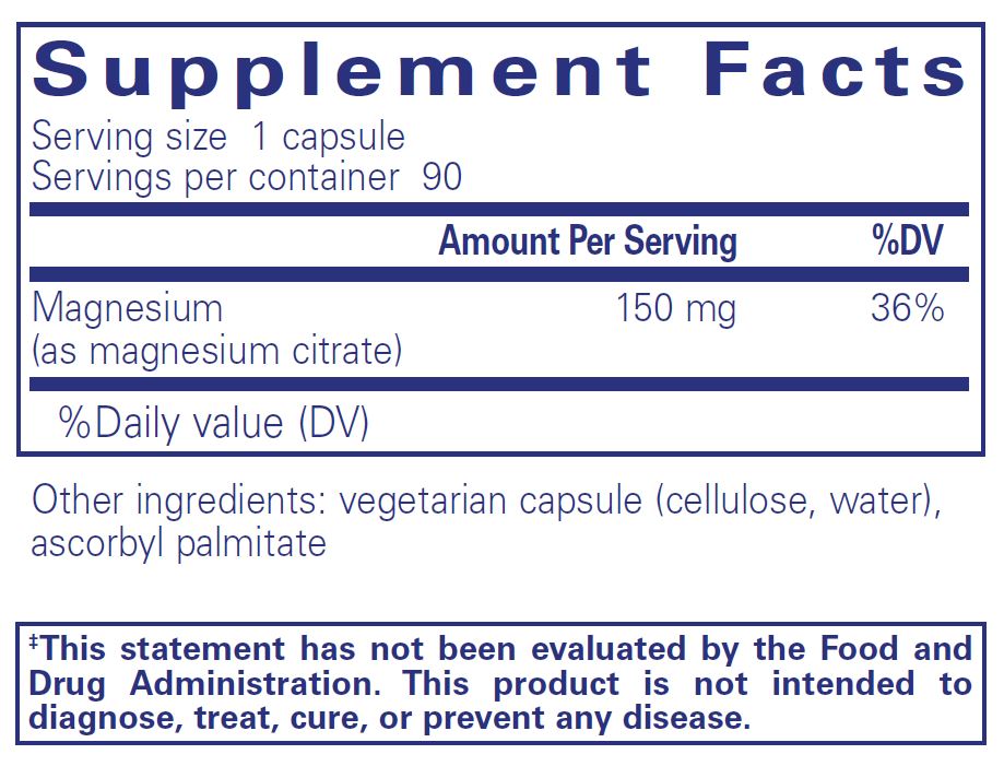 Pure Encapsulations Magnesium Citrate 90Caps Unichem Greenhithe Pharmacy