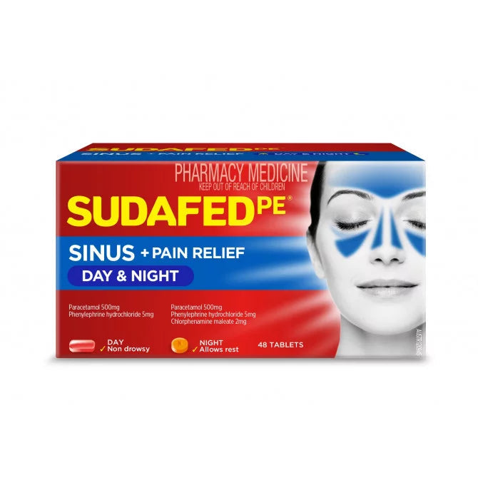 SUDAFED PE Sinus Day and Night Relief 48 tablets