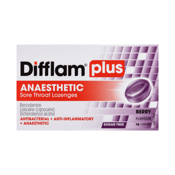 Difflam Lozenges Plus Anaesthetic Berry 16s