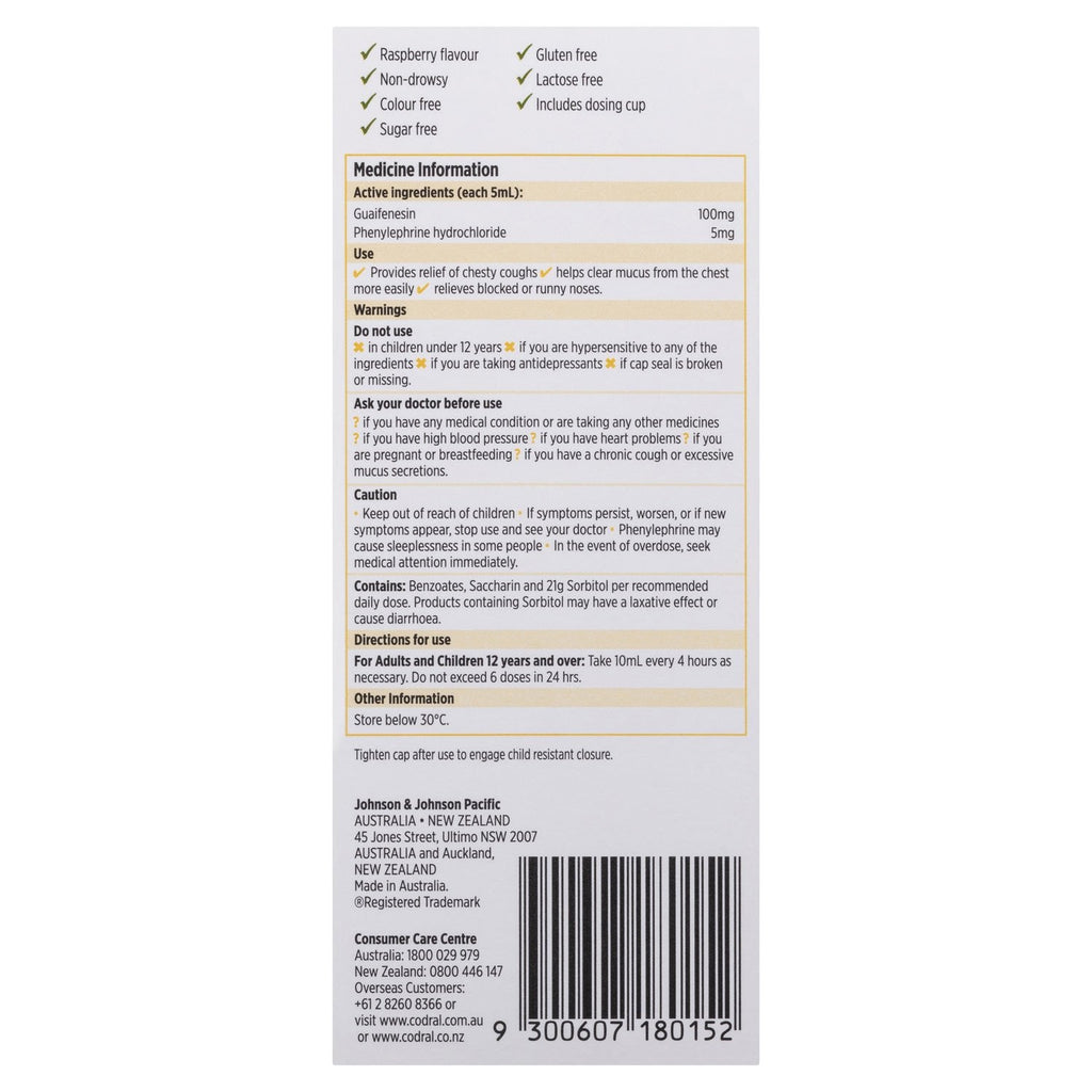 Codral Cold/Flu and Mucus Cough 16 Capsules – Unichem Greenhithe Pharmacy