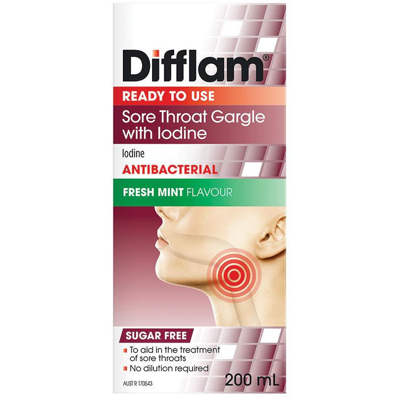 Difflam Ready to use Sore Throat Gargle 200ml