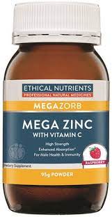 Ethical Nutrients Mega Zinc Powder Raspberry 95g