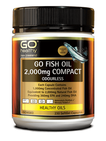GO Healthy Fish Oil 2000mg Odourless 200 Capsules