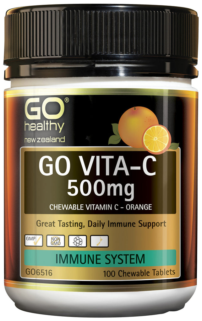 GO Healthy Vita-C 500mg Orange 100 Chewable Tablets