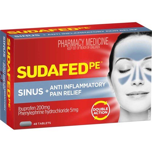 SUDAFED PE Sinus Anti-Inflammatory and Pain relief 48 tablets