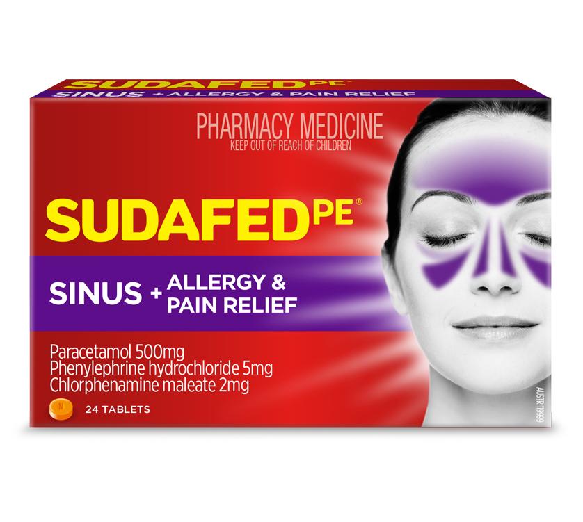 SUDAFED PE Sinus Allergy & Pain 24 tablets